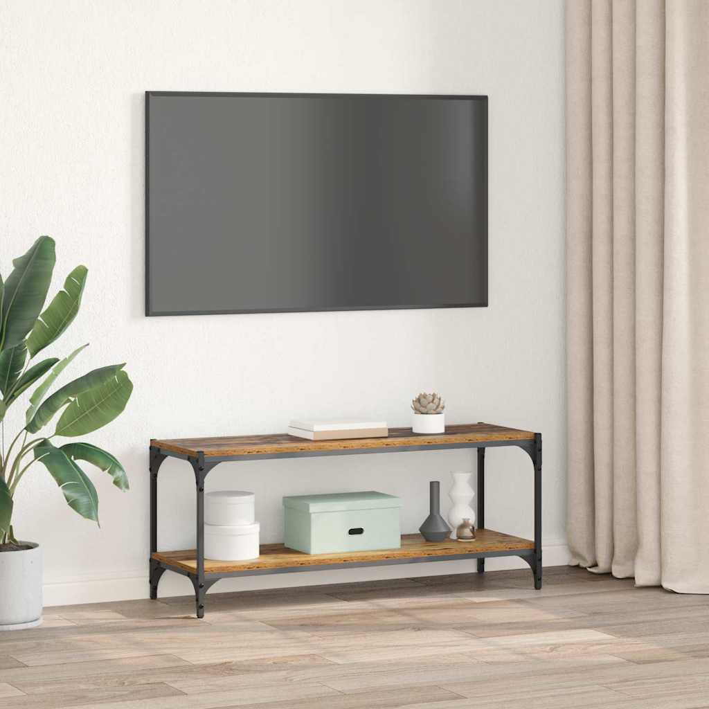 TV-skap Gamle tre 100x33x41cm Ingeniørtre og jern