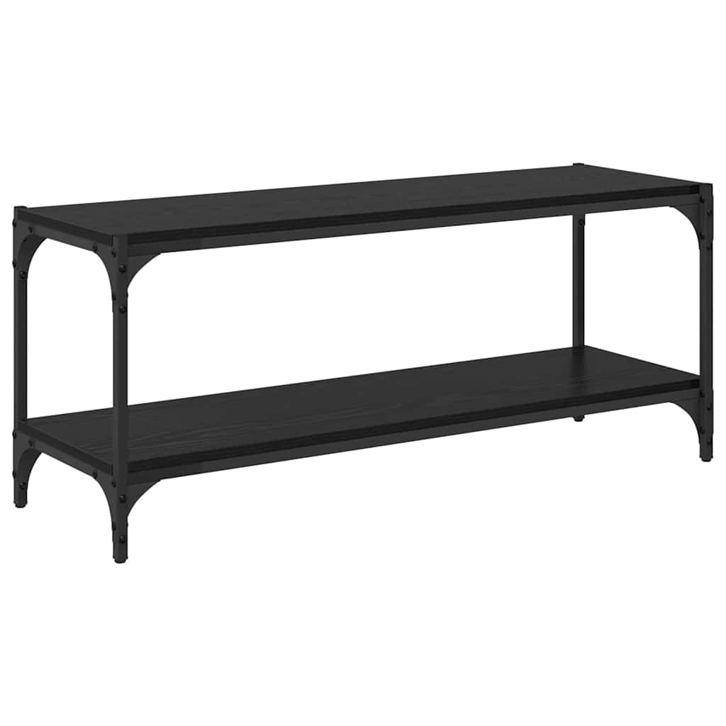 TV-skap Svart Eik 100x33x41cm Ingeniørtre og jern