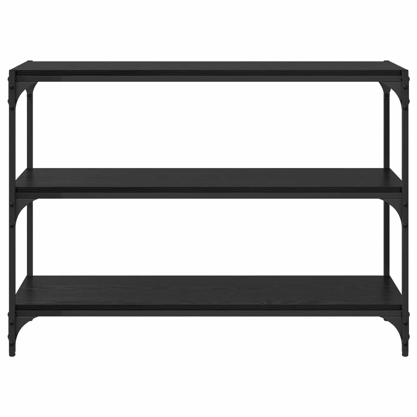 Bokskap Svart eik 100 x 33 x 70,5 cm Ingeniørtre og jern