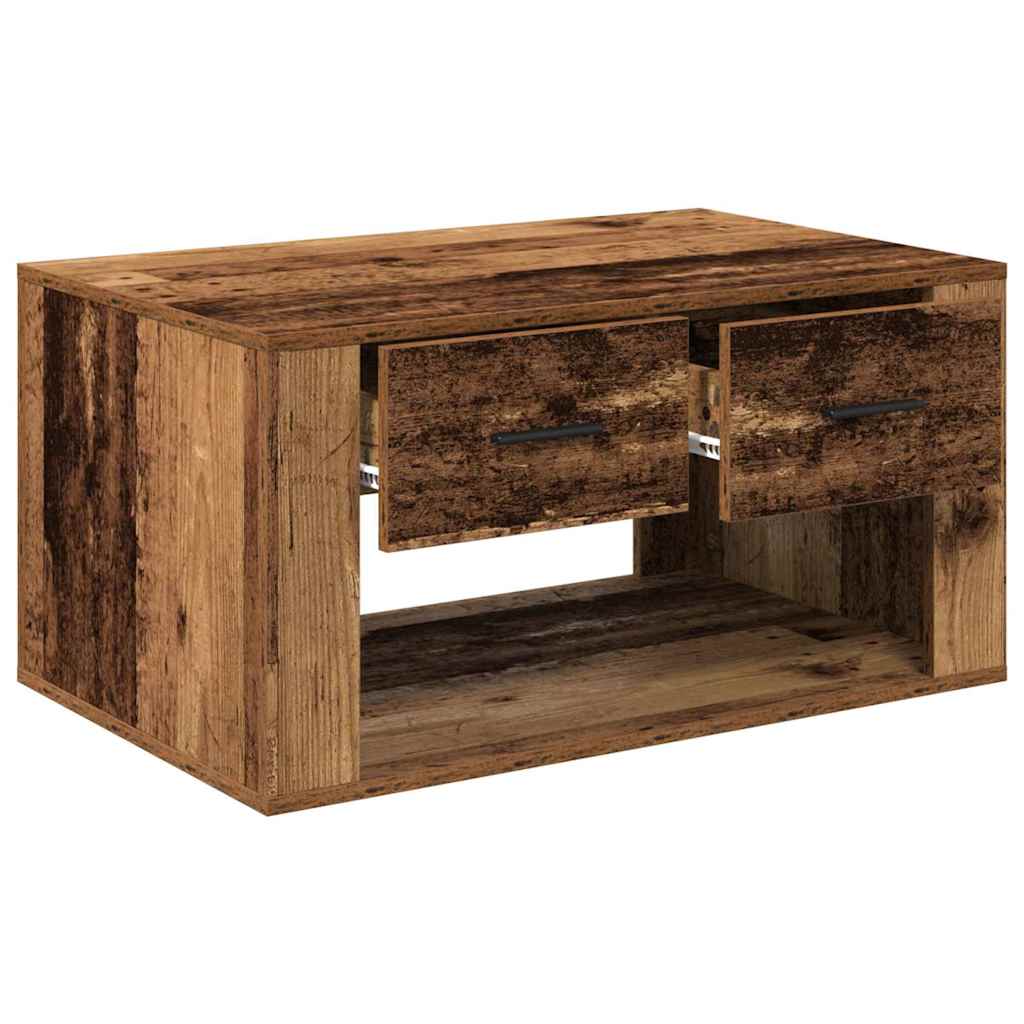 Kaffebord med skuff Gamle tre 80 x 50 x 40 cm Konstruert tre