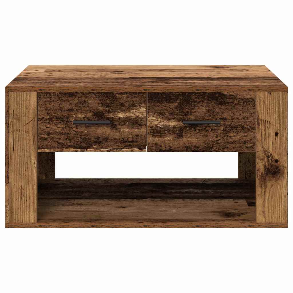 Kaffebord med skuff Gamle tre 80 x 50 x 40 cm Konstruert tre