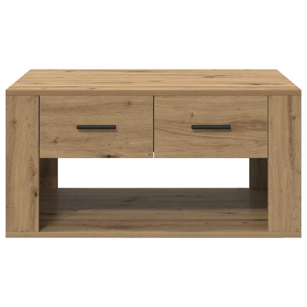 Kaffebord med skuff Artisan Eik 80 x 50 x 40 cm Konstruert tre