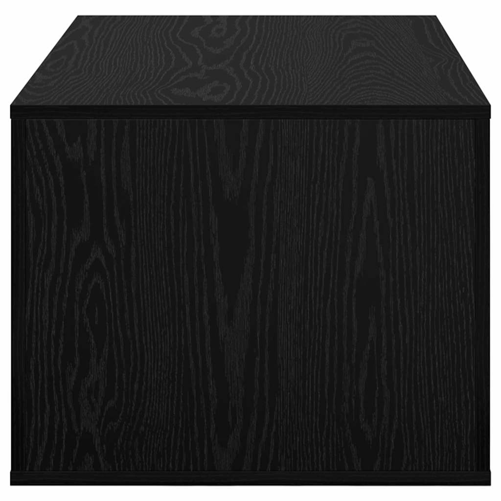 Kaffebord med skuff Svart Eik 80 x 50 x 40 cm Konstruert tre
