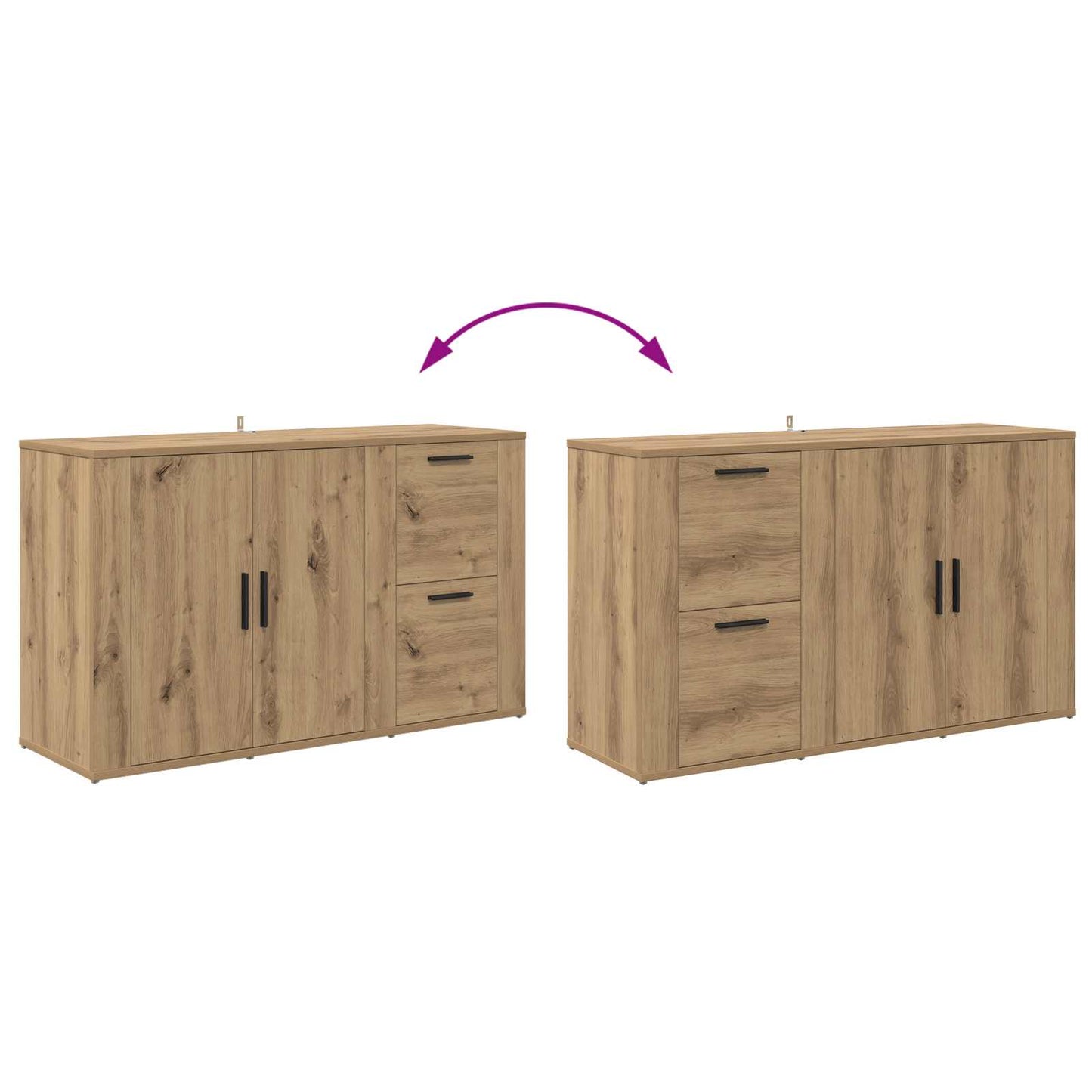 Serviesskap Artisan Eik 100 x 33 x 59,5 cm Konstruert tre