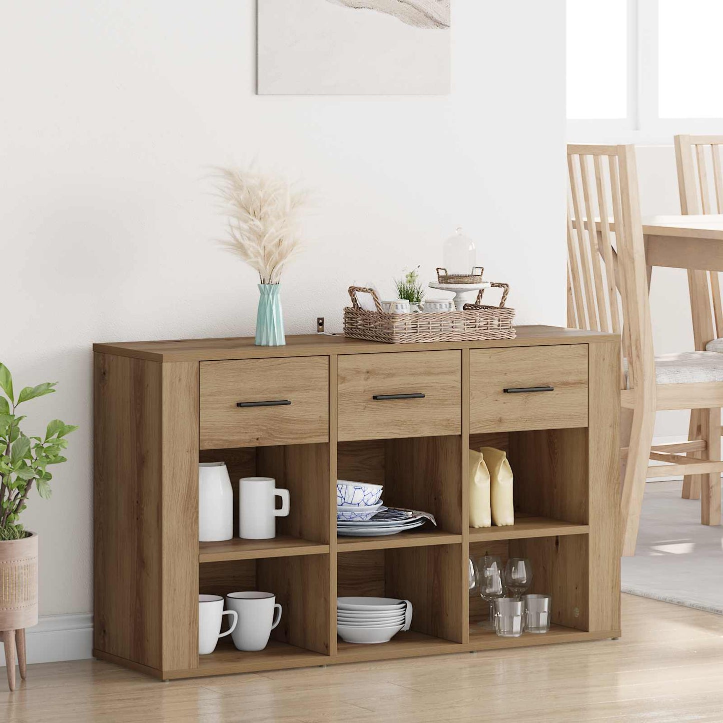 Serviesskap Artisan Eik 100 x 30 x 59,5 cm Konstruert tre