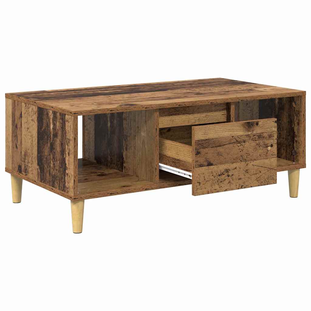 Kaffebord med skuff Gamle tre 90 x 50 x 26.5 cm Konstruert tre