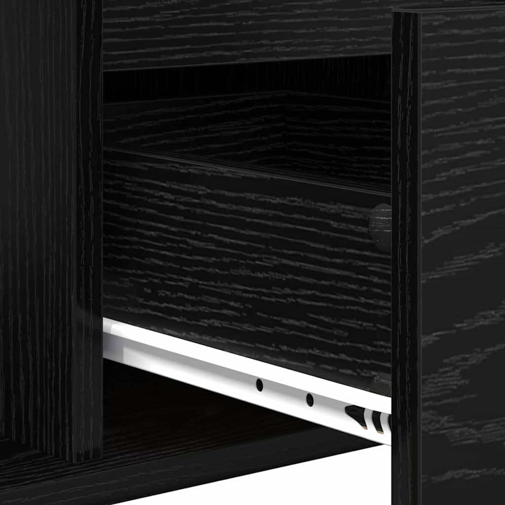 Kaffebord med skuff Svart Eik 90 x 50 x 26.5 cm Konstruert tre