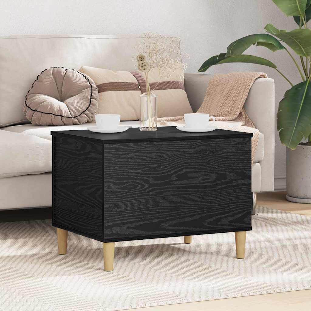 Nattbordskap Svart Eik 60 x 44,5 x 45 cm Konstruert tre