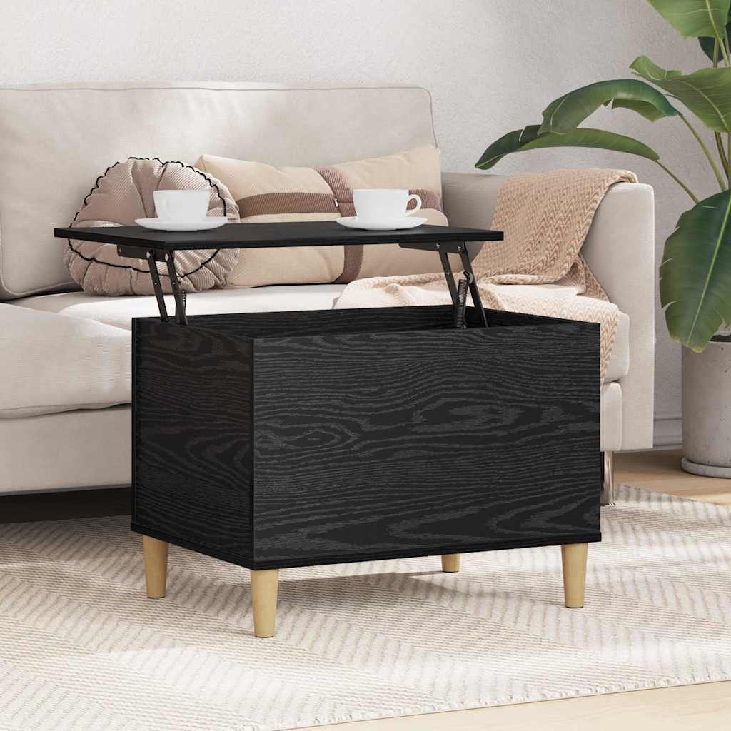 Nattbordskap Svart Eik 60 x 44,5 x 45 cm Konstruert tre