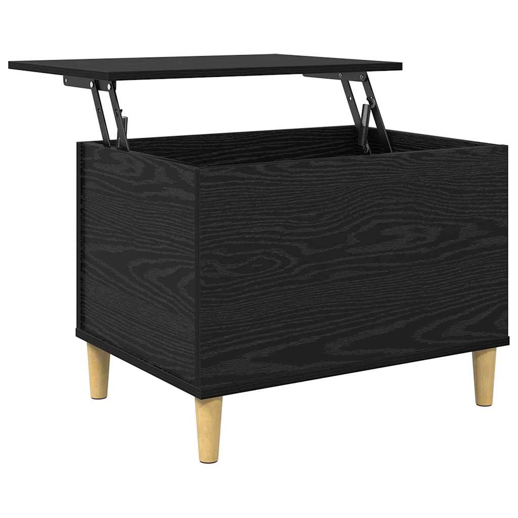 Nattbordskap Svart Eik 60 x 44,5 x 45 cm Konstruert tre