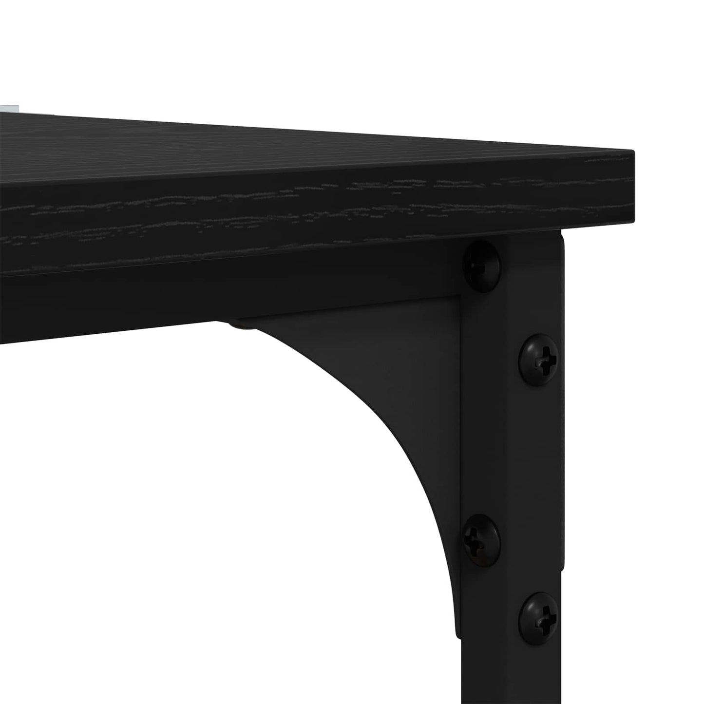 Sidetabell med hylle Svart Eik 40 x 30 x 75 cm Konstruert tre