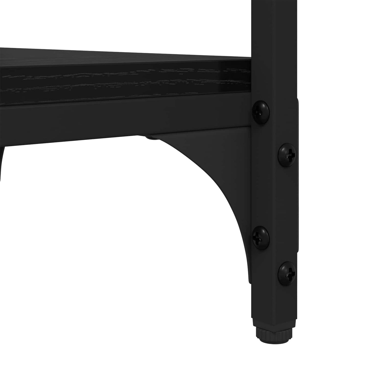 Sidetabell med hylle Svart Eik 40 x 30 x 75 cm Konstruert tre