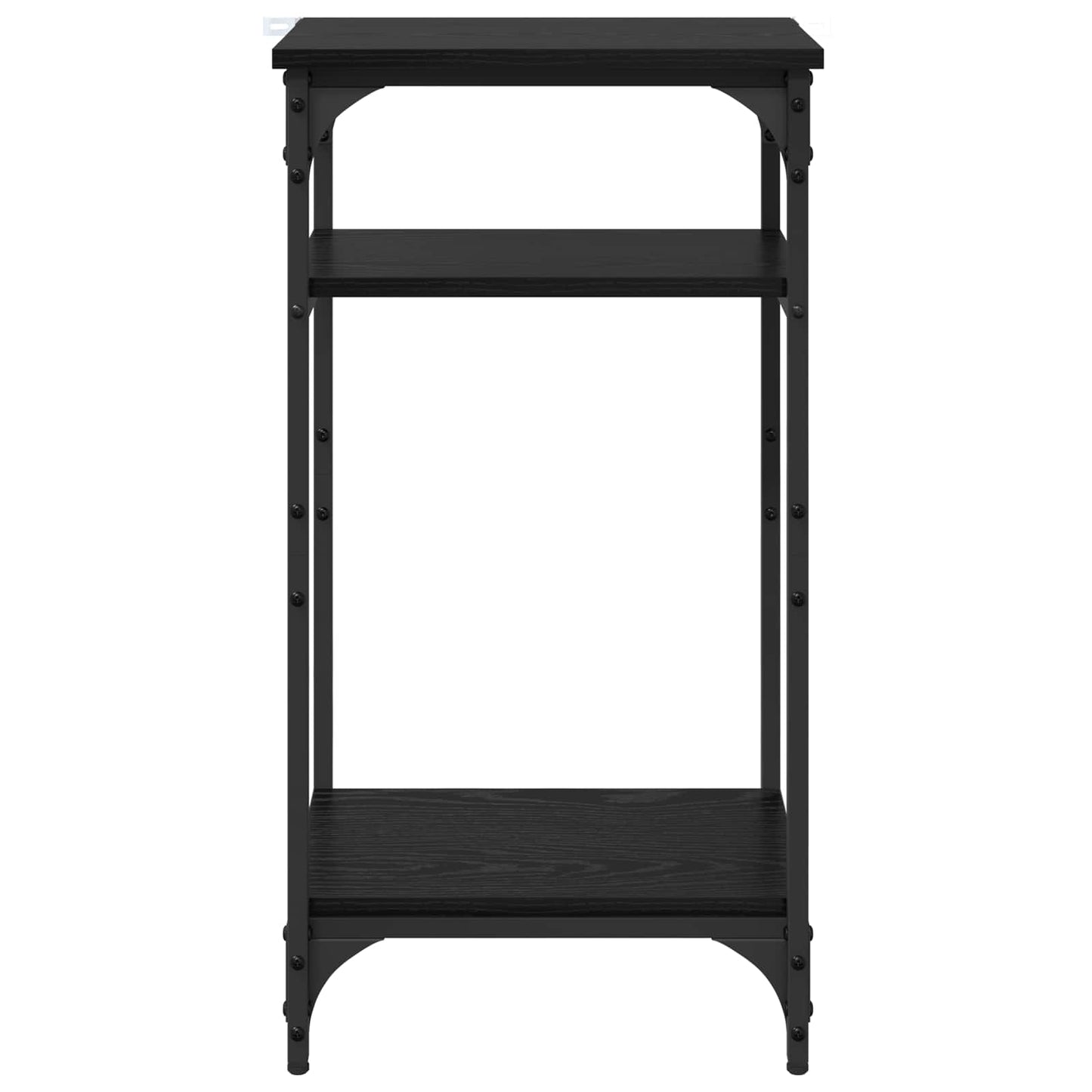 Sidetabell med hylle Svart Eik 40 x 30 x 75 cm Konstruert tre