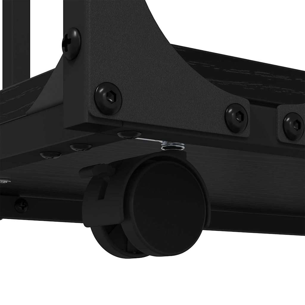 Sidetabell med hylle Svart Eik 50 x 35 x 55.5 cm Konstruert tre