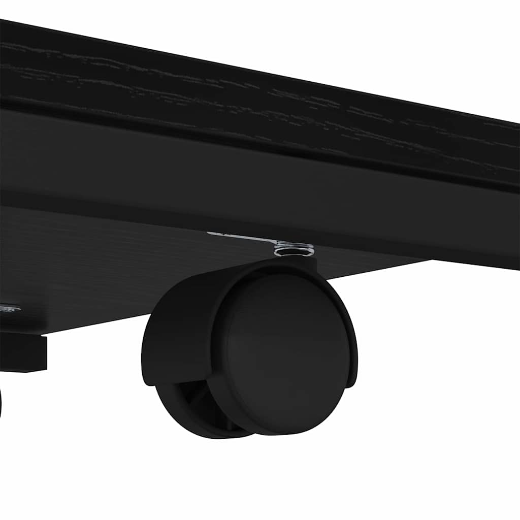 Sidetabell med hylle Svart Eik 50 x 35 x 55.5 cm Konstruert tre