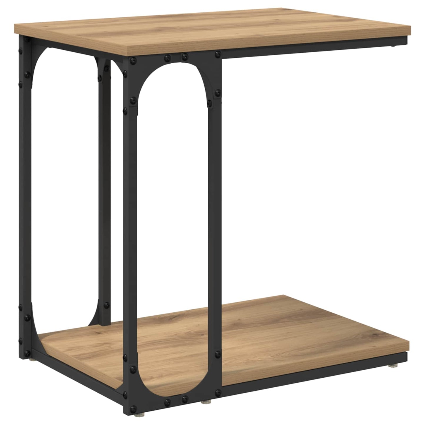 Sidetabell med hylle Artisan Eik 50 x 35 x 52 cm Konstruert tre