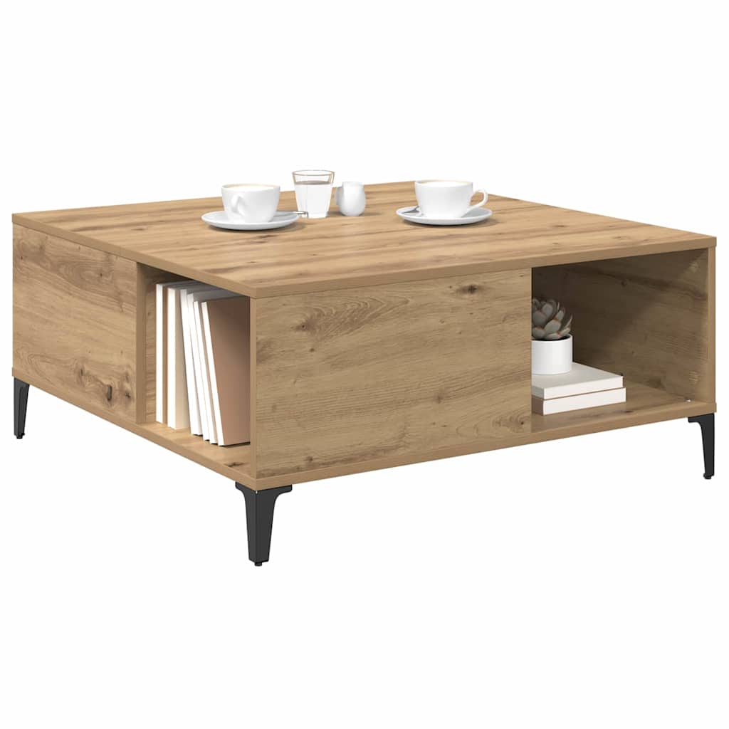 Kaffebord Artisan Eik 80 x 80 x 36,5 cm Konstruert tre