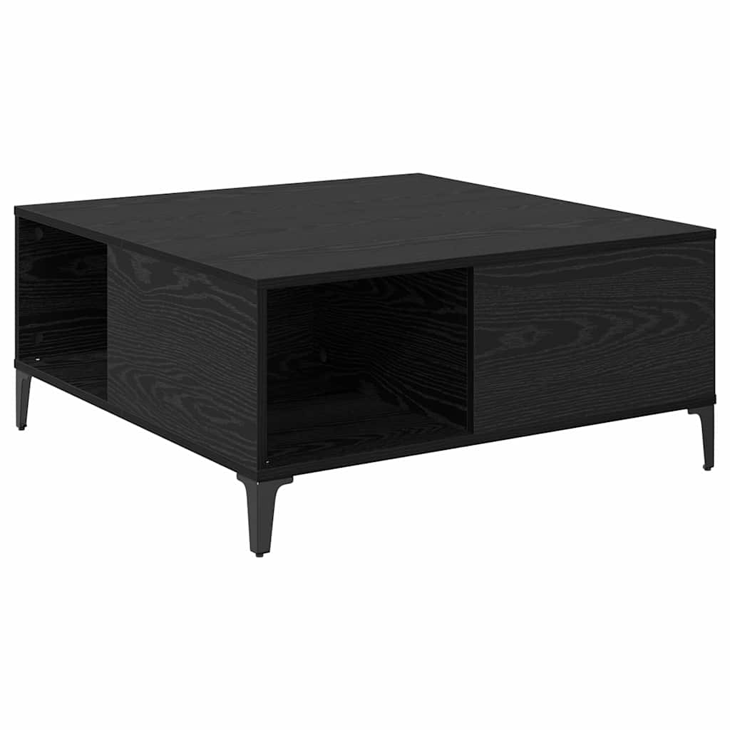 Kaffebord Svart Eik 80 x 80 x 36,5 cm Konstruert tre