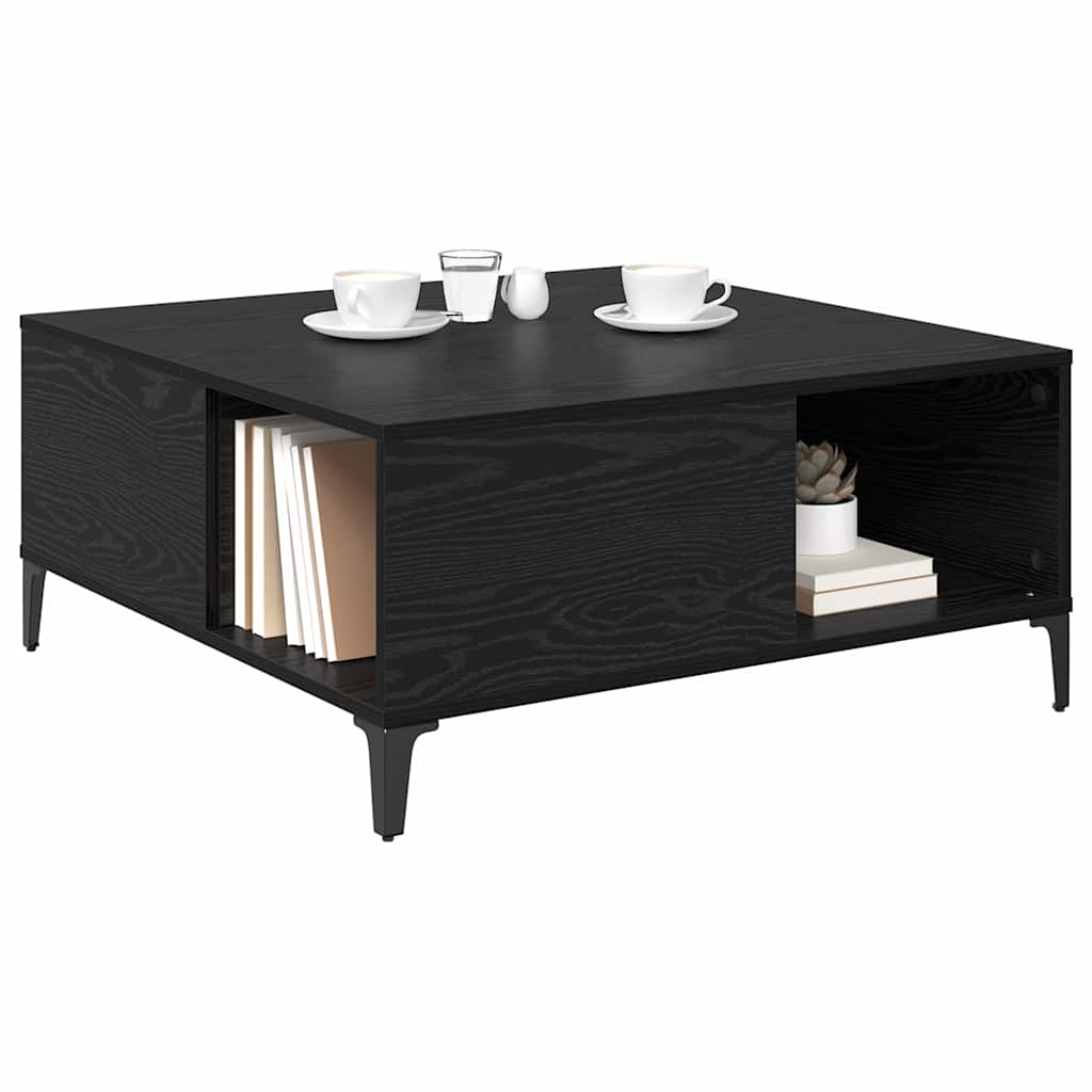 Kaffebord Svart Eik 80 x 80 x 36,5 cm Konstruert tre