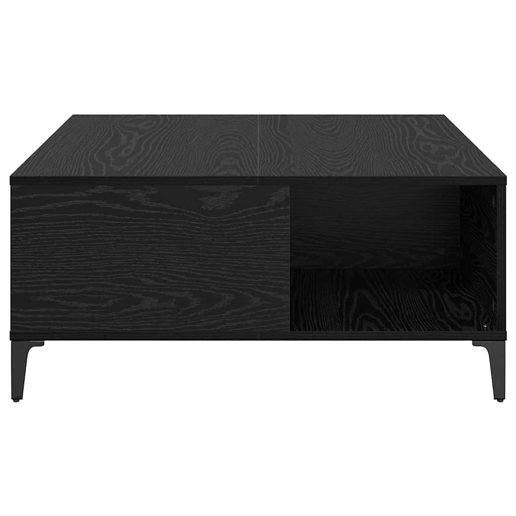 Kaffebord Svart Eik 80 x 80 x 36,5 cm Konstruert tre