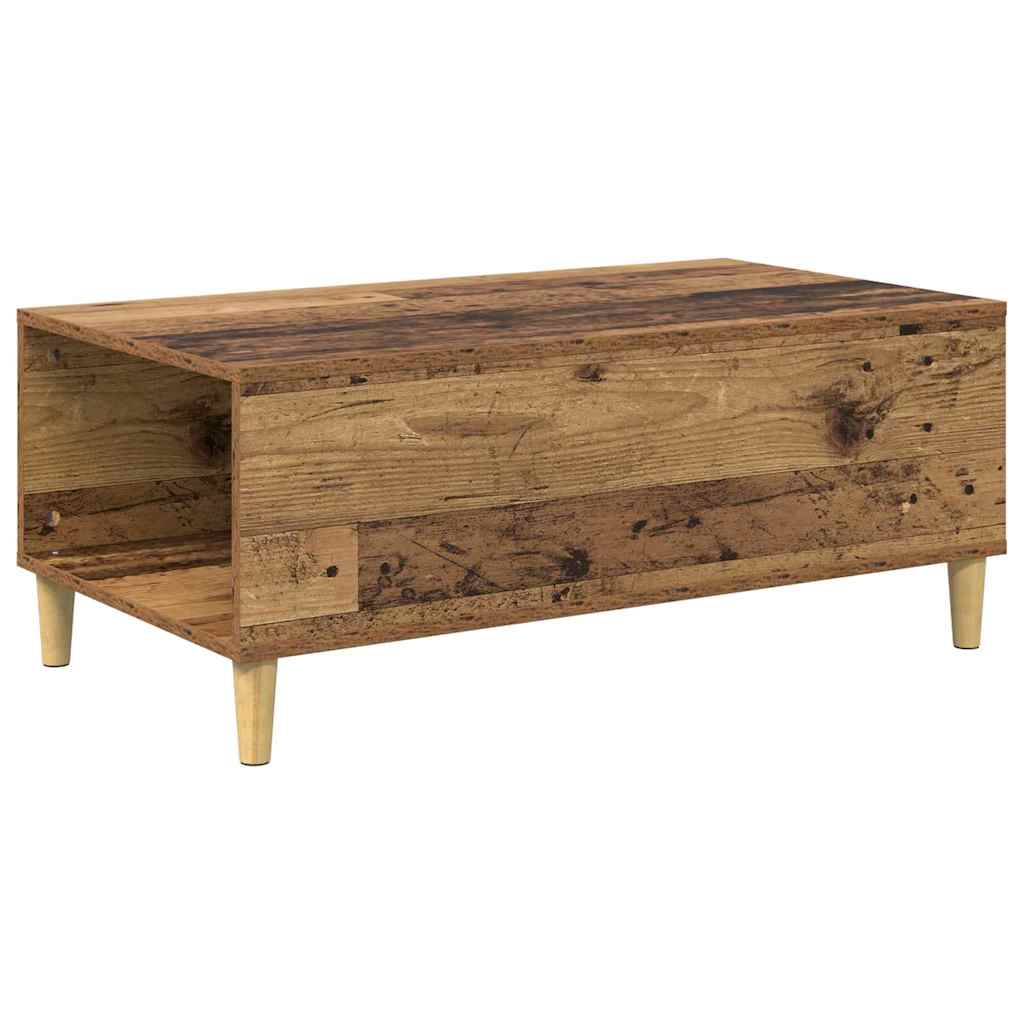 Kaffebord med skuff Gamle tre 90 x 50 x 35 cm Konstruert tre