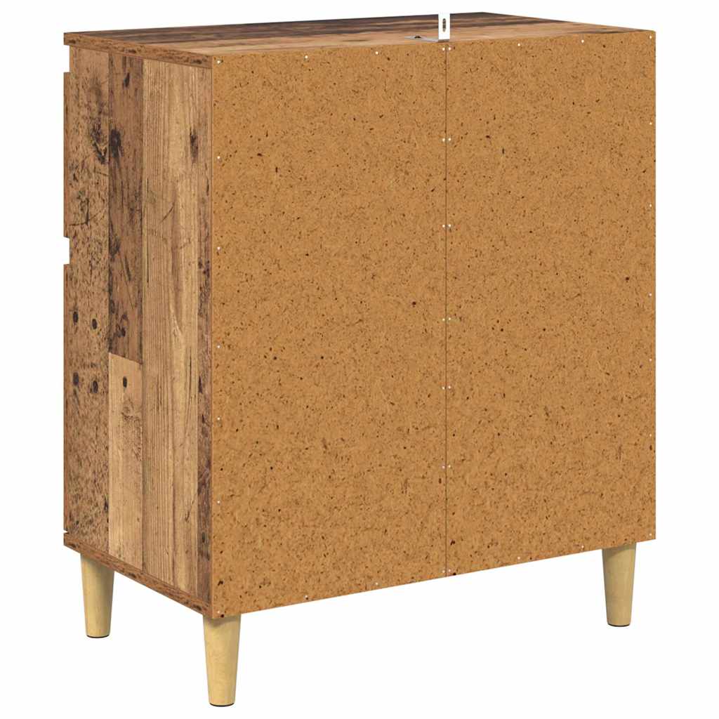 Serviesskap med skuff Gamle tre 60 x 35 x 70 cm Konstruert tre