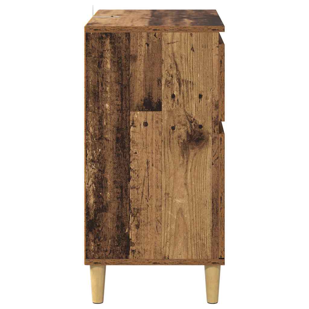 Serviesskap med skuff Gamle tre 60 x 35 x 70 cm Konstruert tre