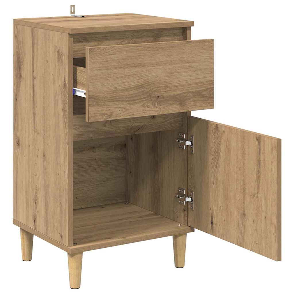 Nattbordskap 2 pcs Artisan Eik 40 x 35 x 70 cm Konstruert tre