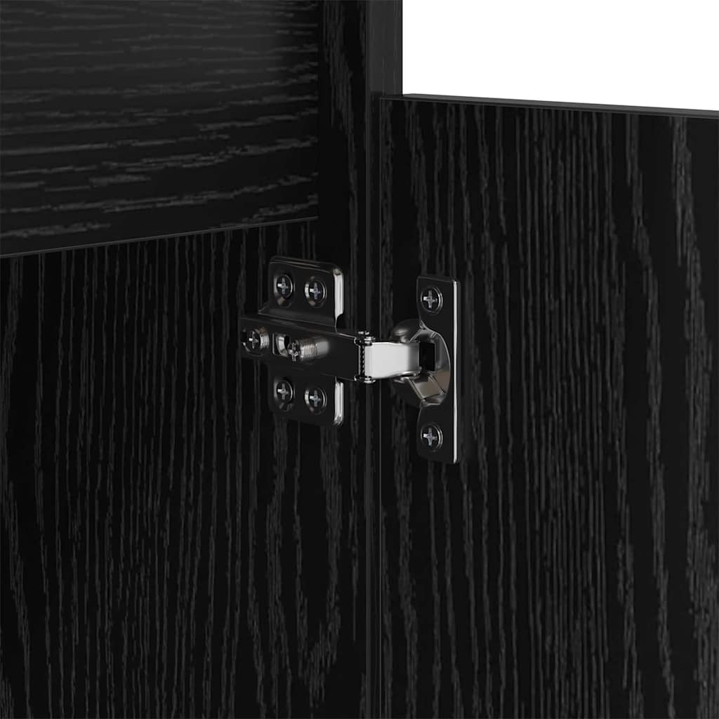 Nattbordskap 2 pcs Svart Eik 40 x 35 x 70 cm Konstruert tre