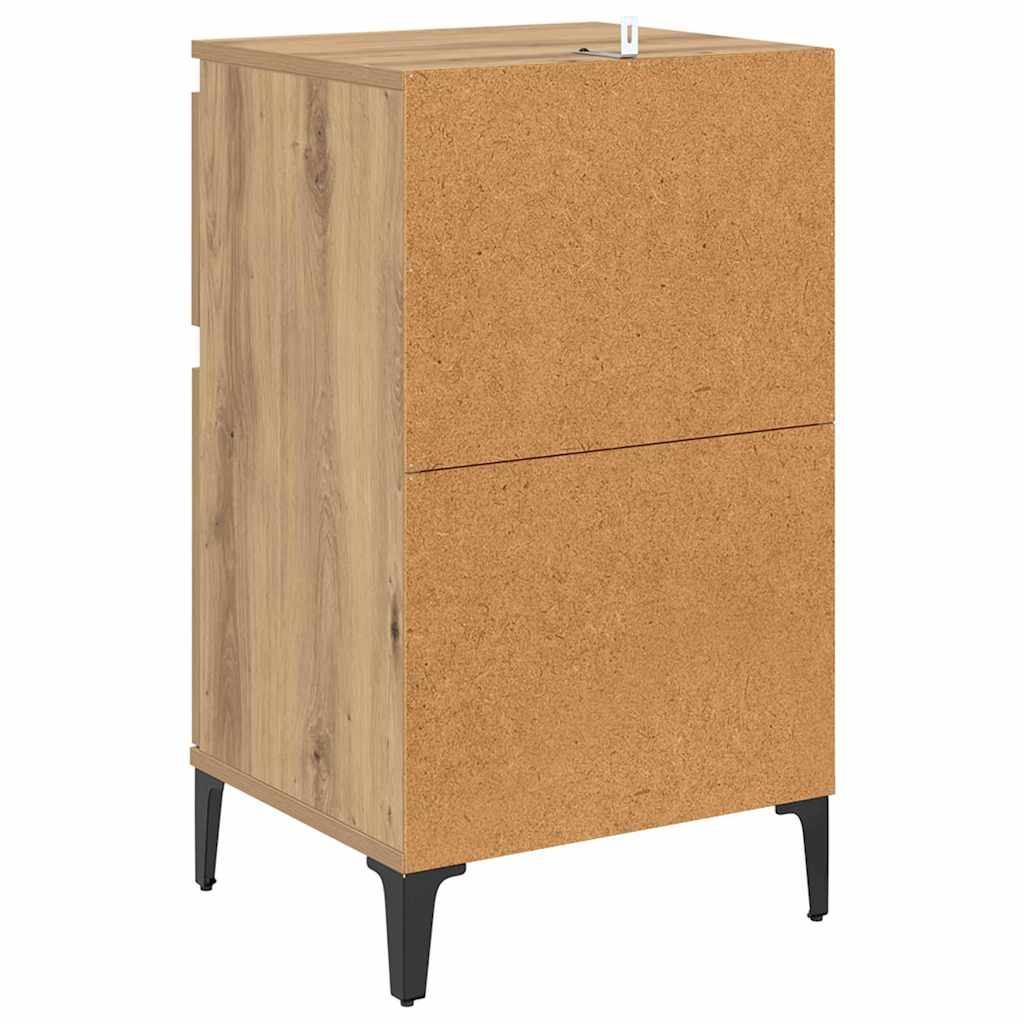 Nattbordskap 2 pcs Artisan Eik 40 x 35 x 70 cm Konstruert tre