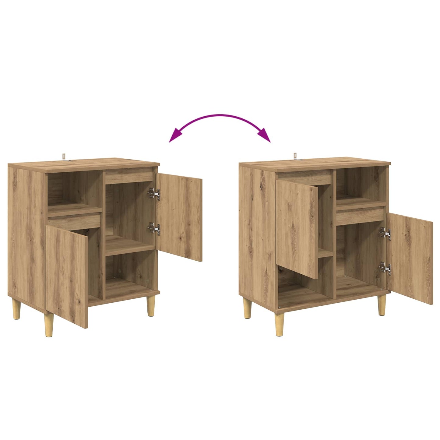 Serviesskap artisan eik 35 x 60 x 70 cm Konstruert tre