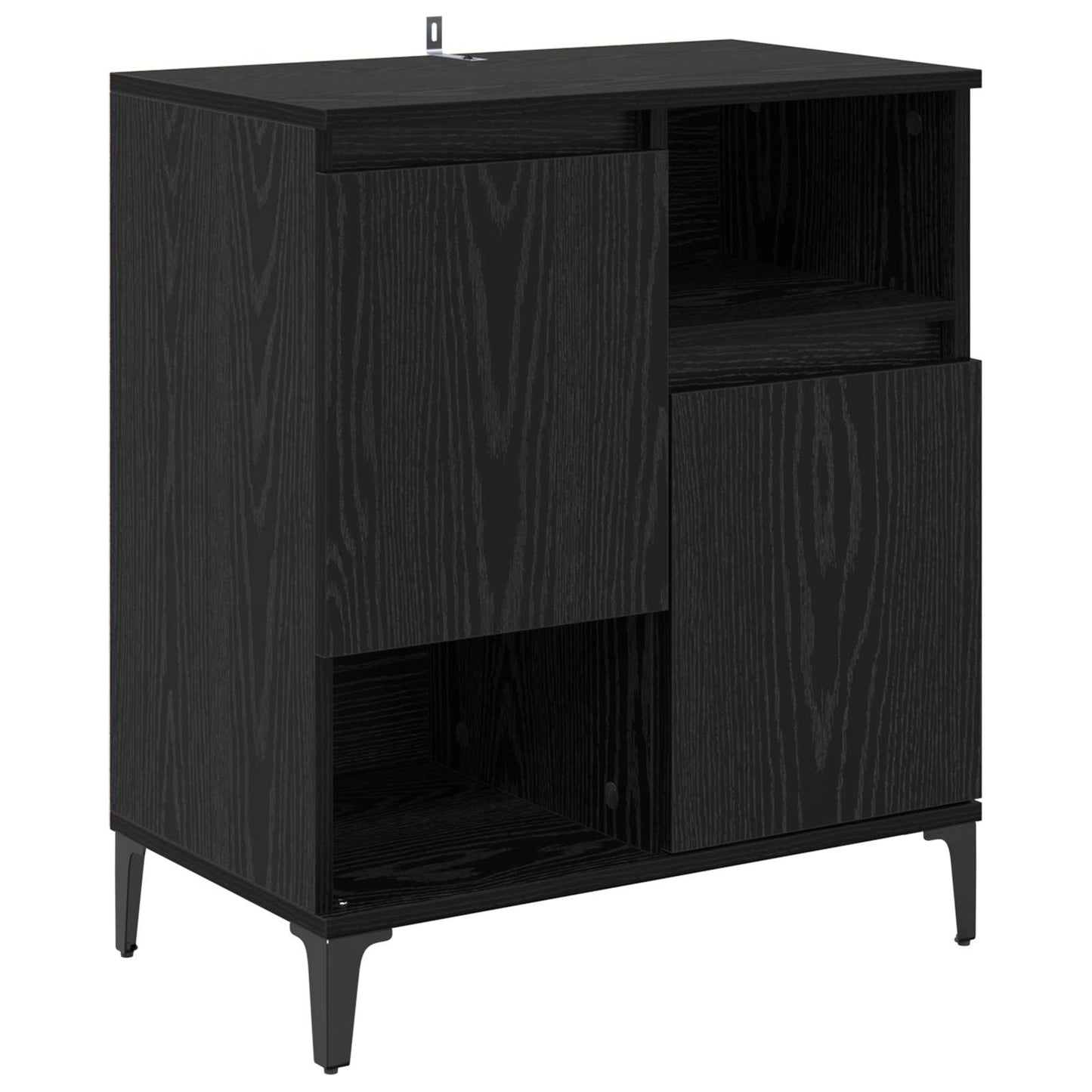 Serviesskap Svart Eik 60 x 35 x 70 cm Konstruert tre