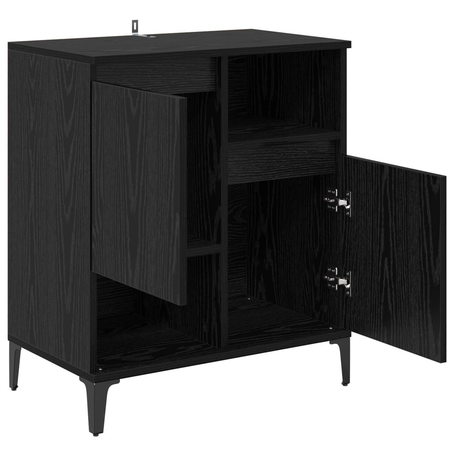 Serviesskap Svart Eik 60 x 35 x 70 cm Konstruert tre