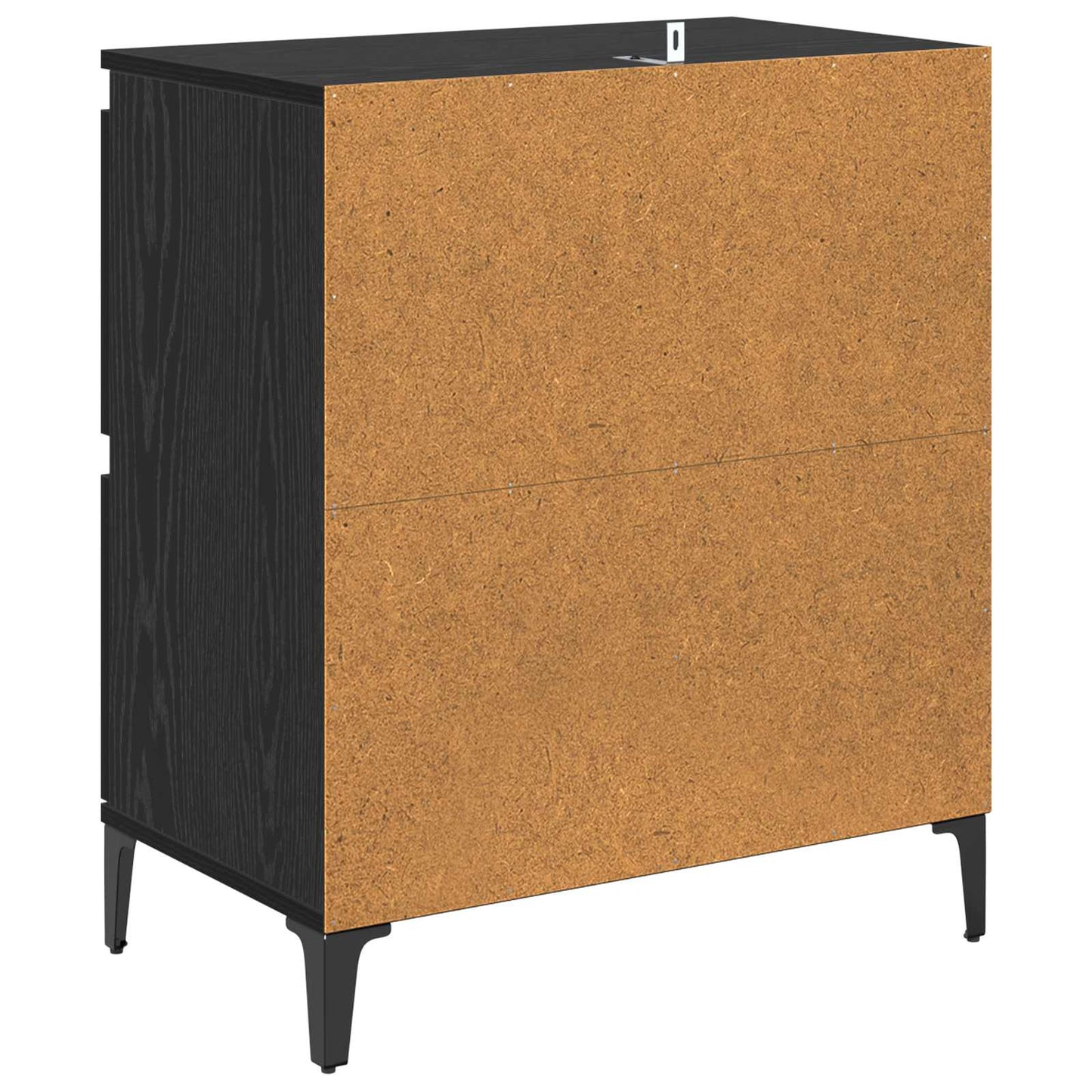 Serviesskap Svart Eik 60 x 35 x 70 cm Ingeniørtre og jern