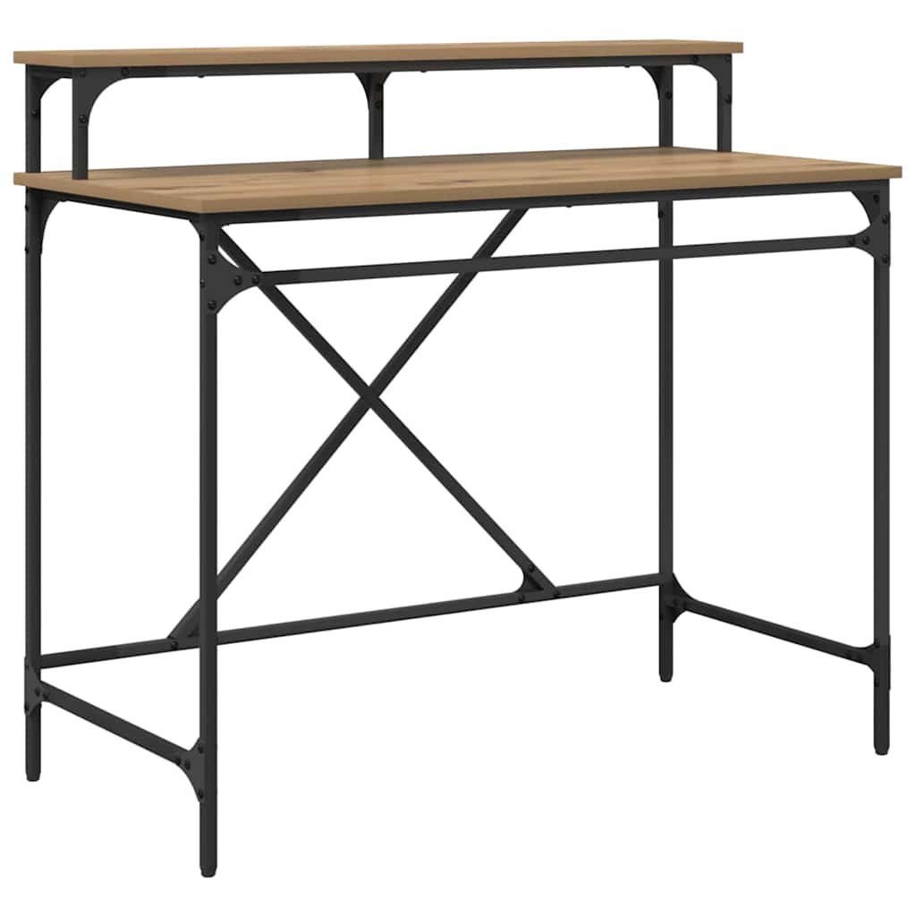 Skrivebord Artisan Eik 100 x 50 x 90 cm Konstruert tre