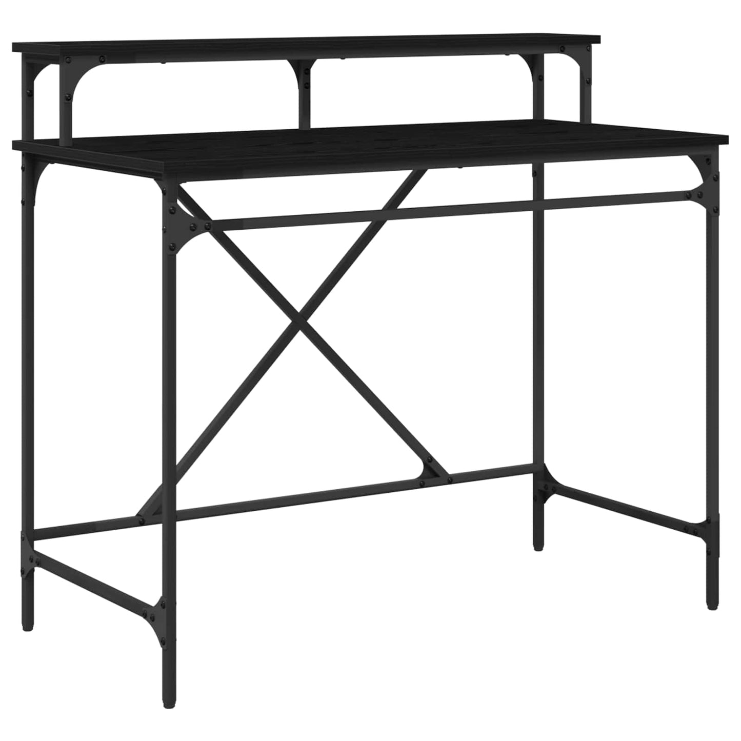 Skrivebord Svart Eik 100 x 50 x 90 cm Konstruert tre