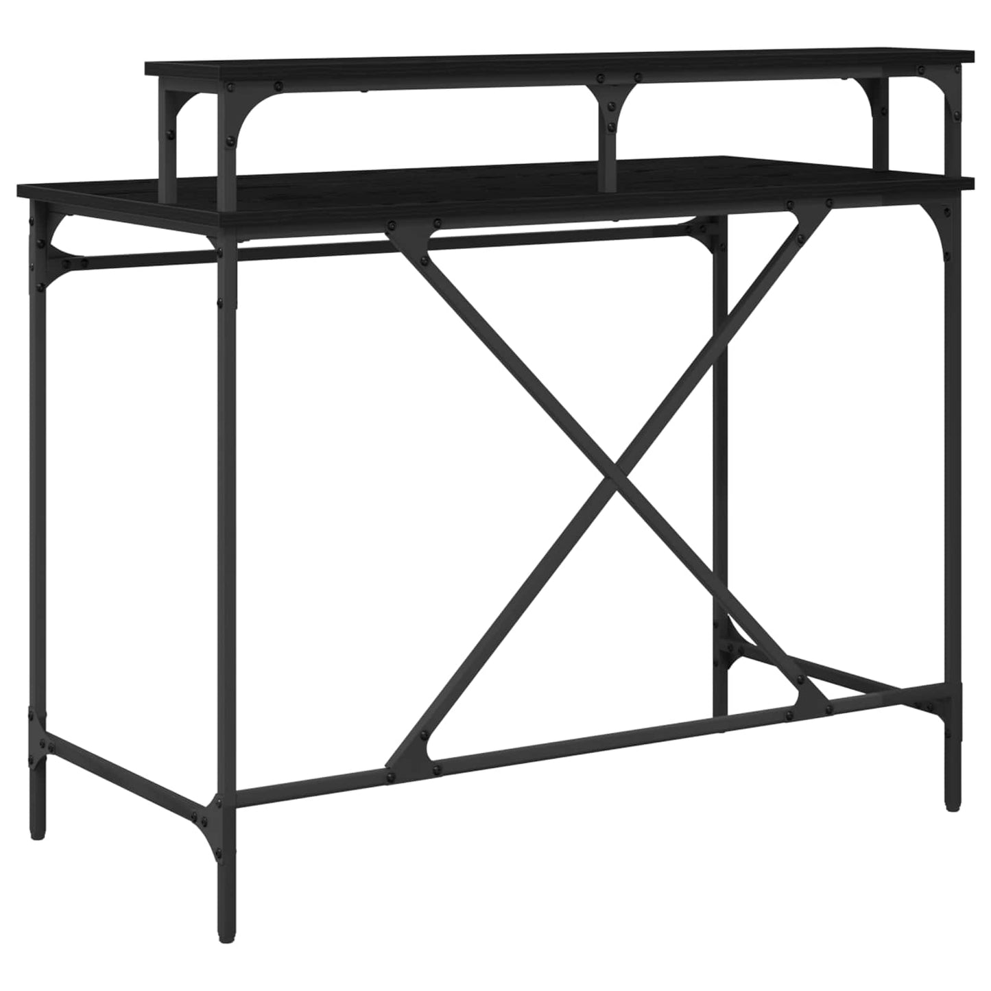 Skrivebord Svart Eik 100 x 50 x 90 cm Konstruert tre
