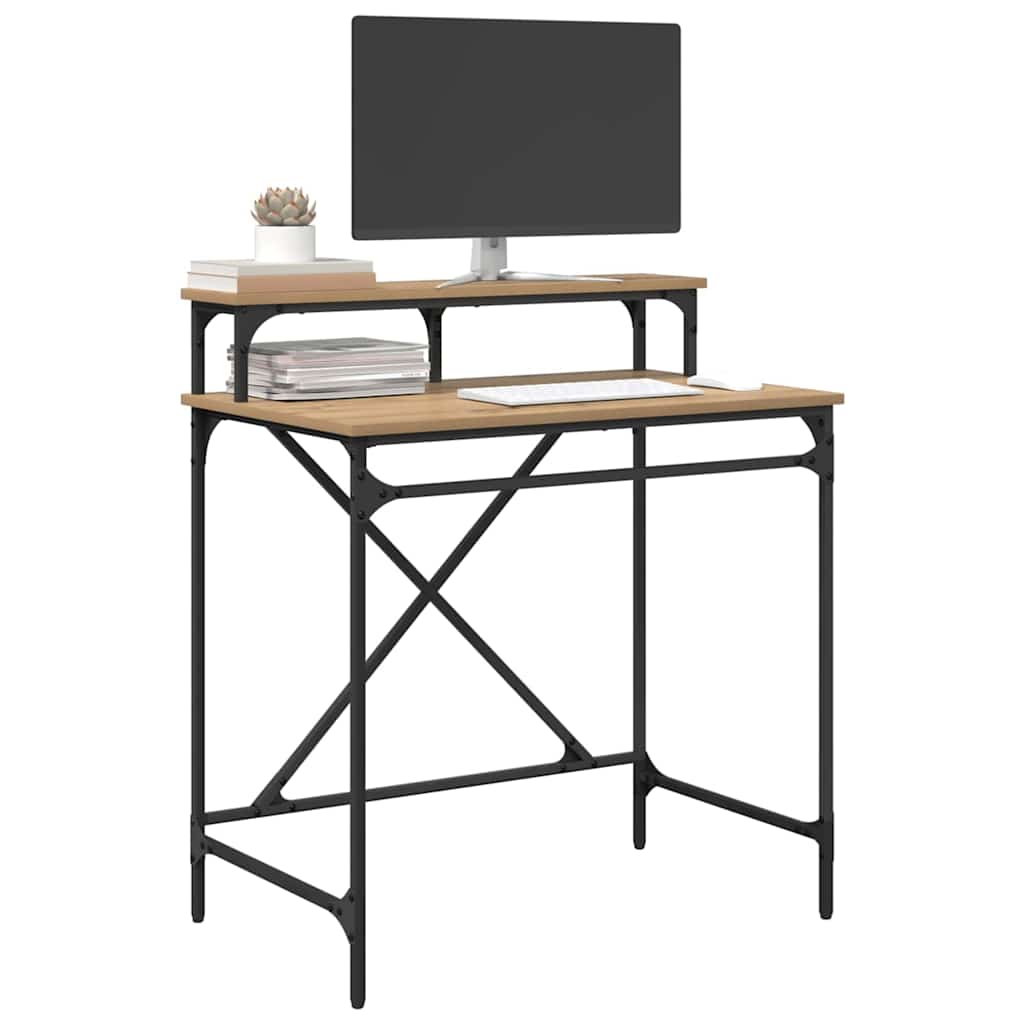 Skrivebord Artisan Eik 80 x 50 x 90 cm Konstruert tre