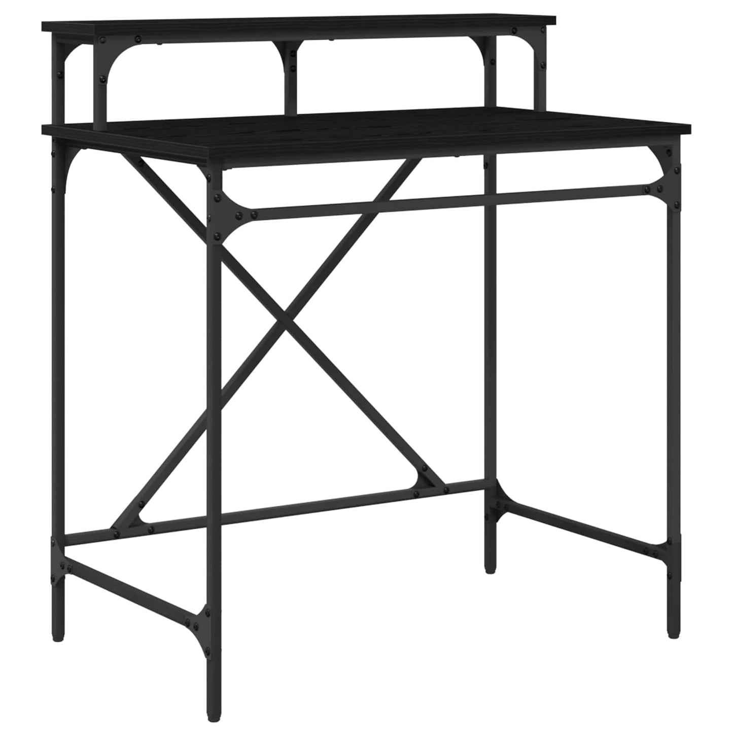 Skrivebord Svart Eik 80 x 50 x 90 cm Konstruert tre