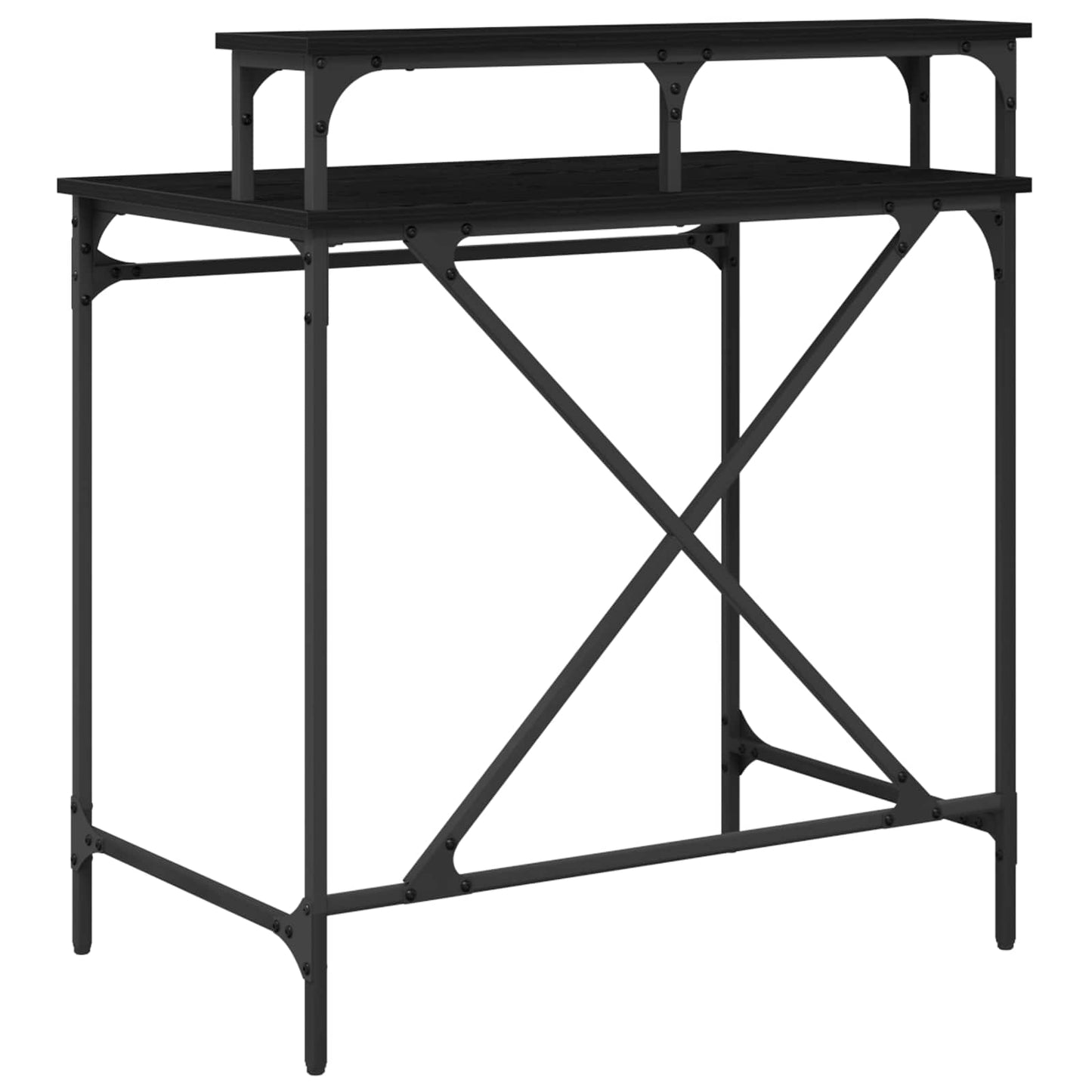Skrivebord Svart Eik 80 x 50 x 90 cm Konstruert tre