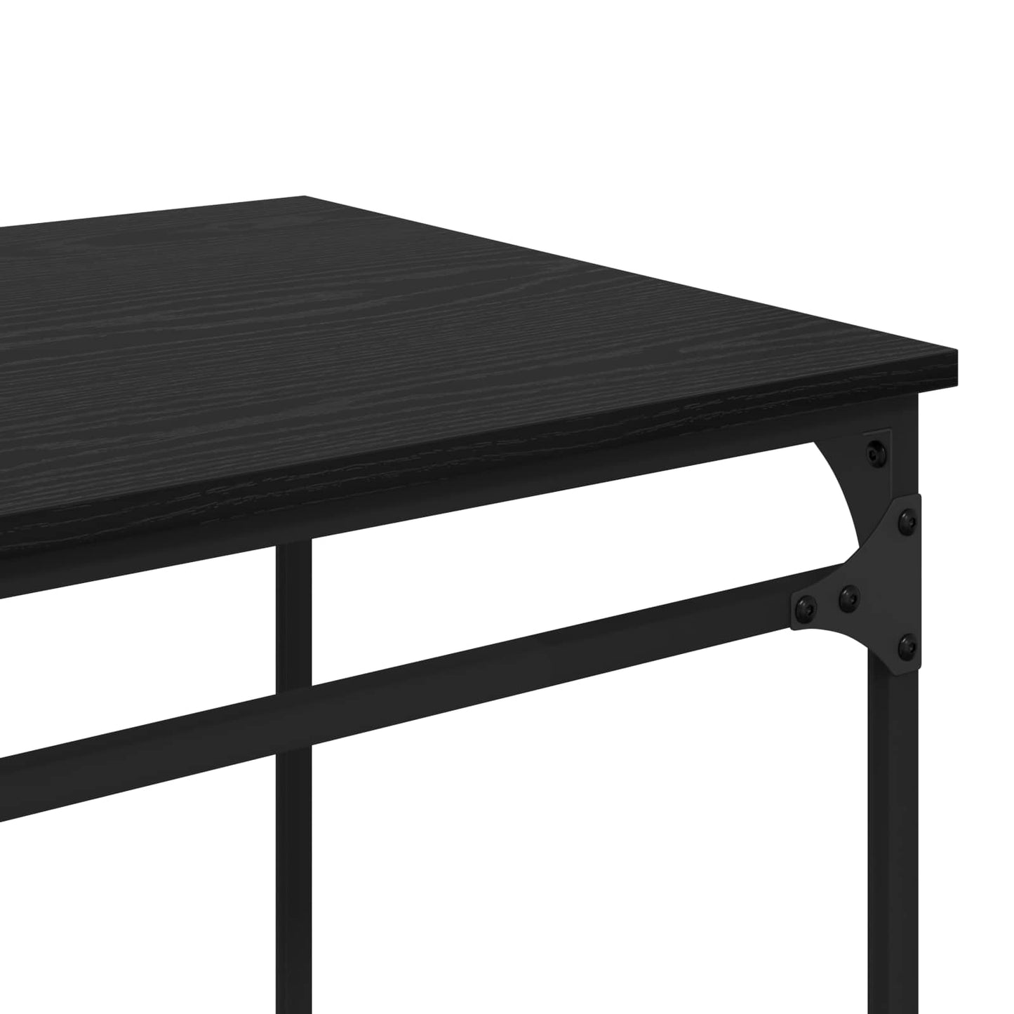 Skrivebord Svart Eik 135 x 50 x 90 cm Konstruert tre