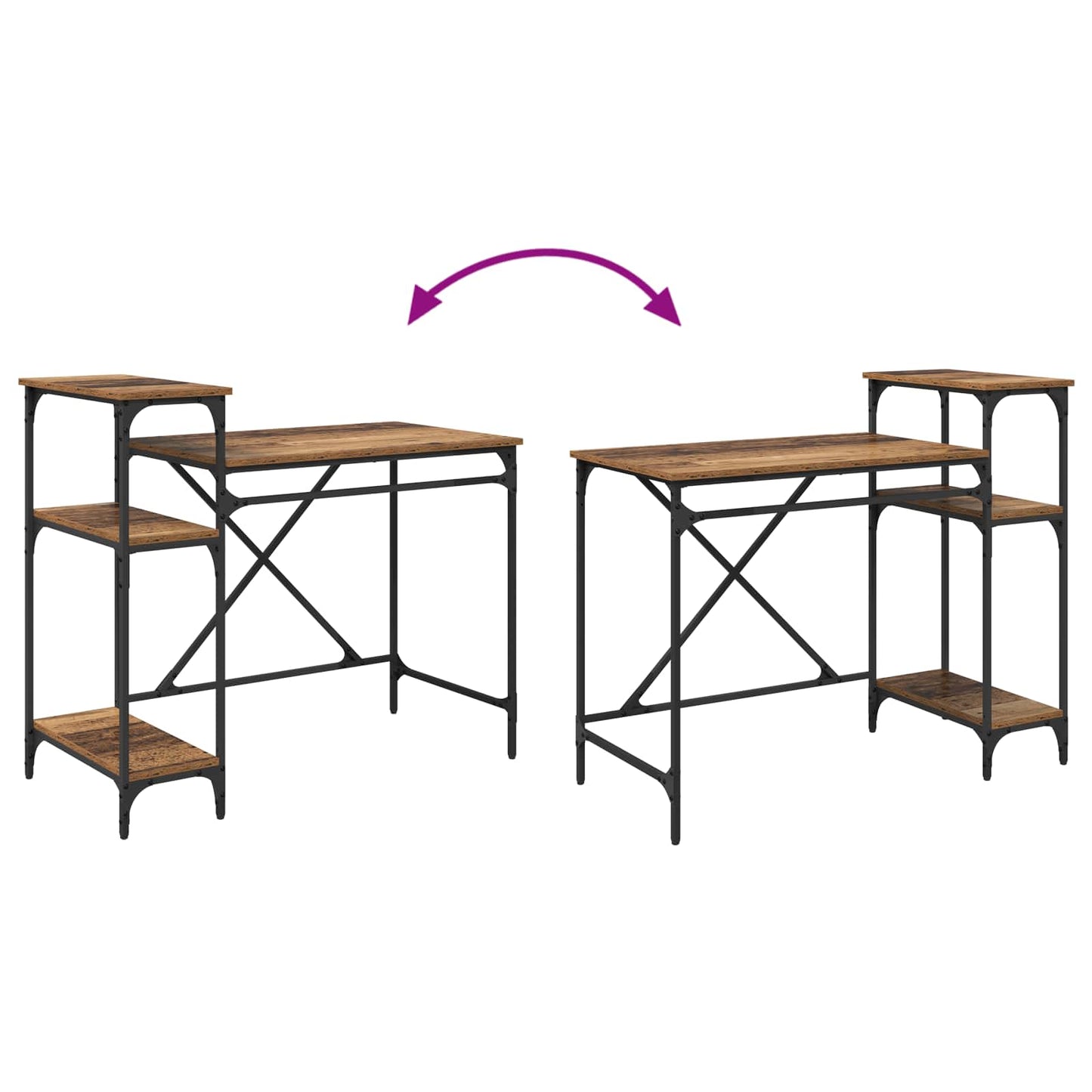 Skrivebord Gamle tre 105 x 50 x 90 cm Konstruert tre