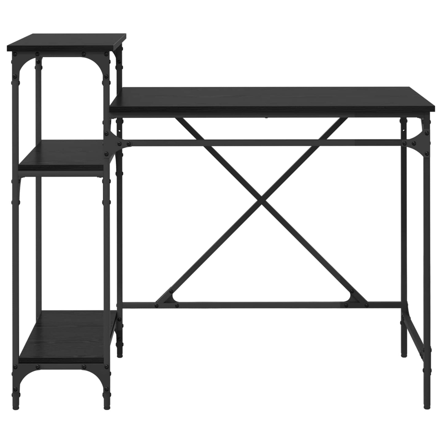 Skrivebord Svart Eik 105 x 50 x 90 cm Konstruert tre