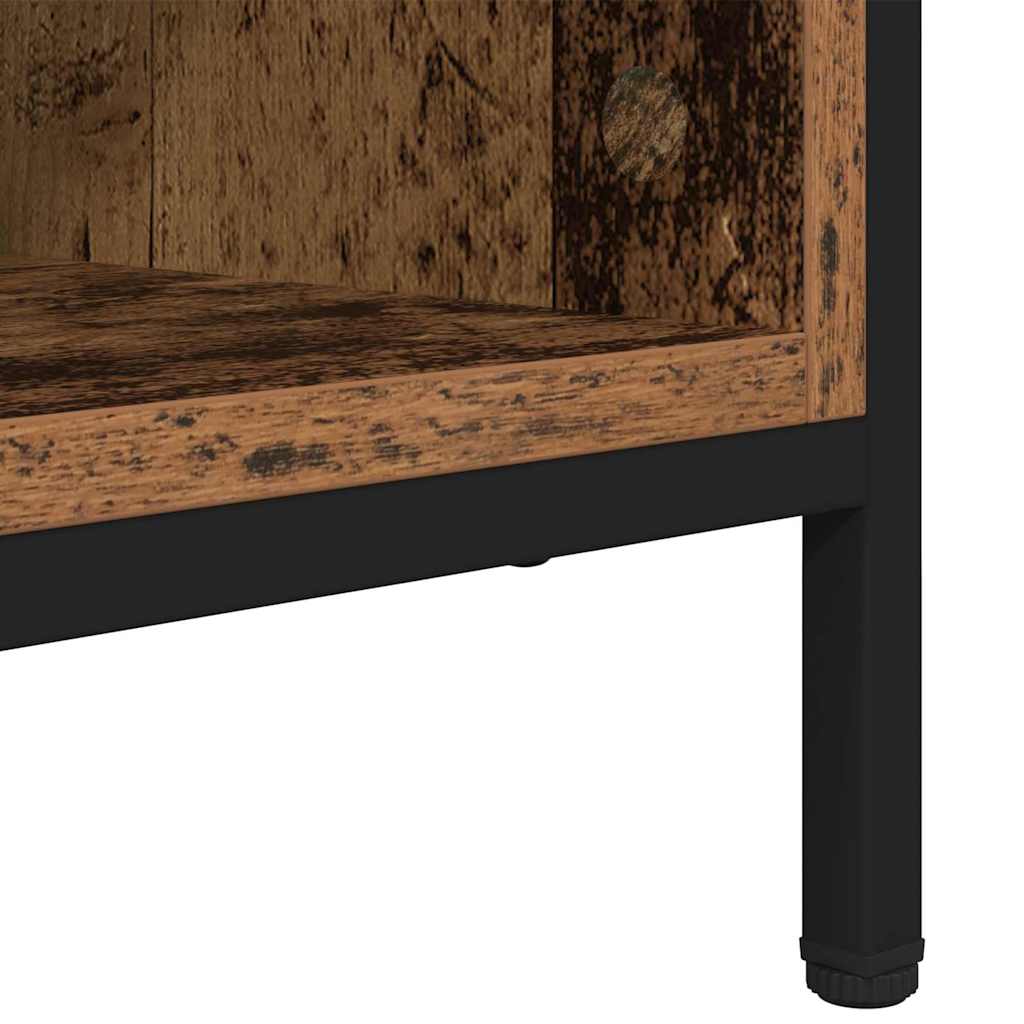 Sko Skap Gamle tre 131 x 35 x 50 cm Ingeniørtre og jern