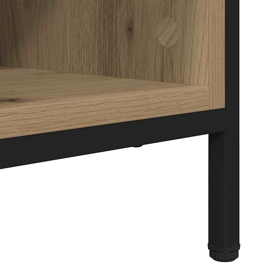 Sko Skap Artisan Eik 131 x 35 x 50 cm Ingeniørtre og jern