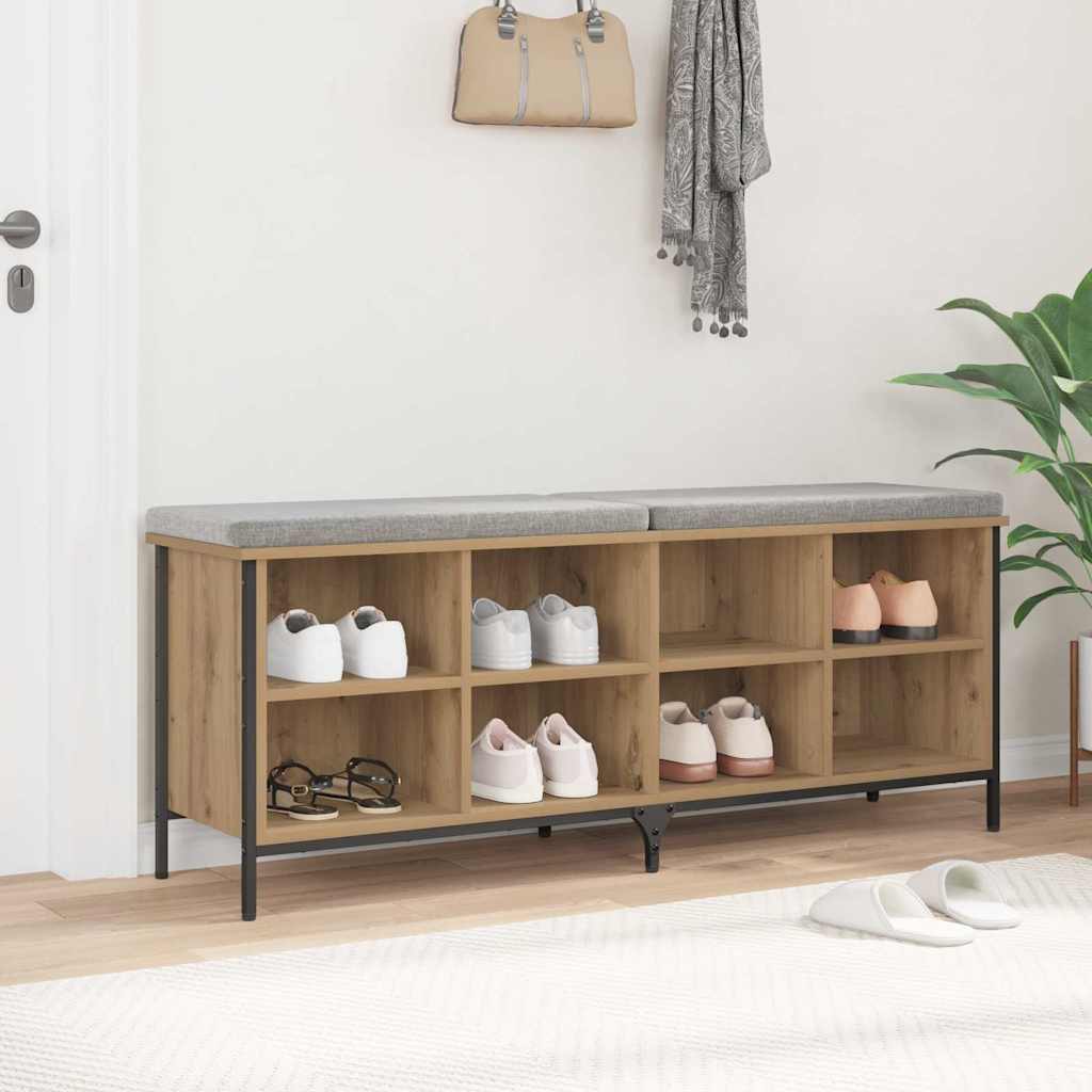 Sko Skap Artisan Eik 131 x 35 x 50 cm Ingeniørtre og jern