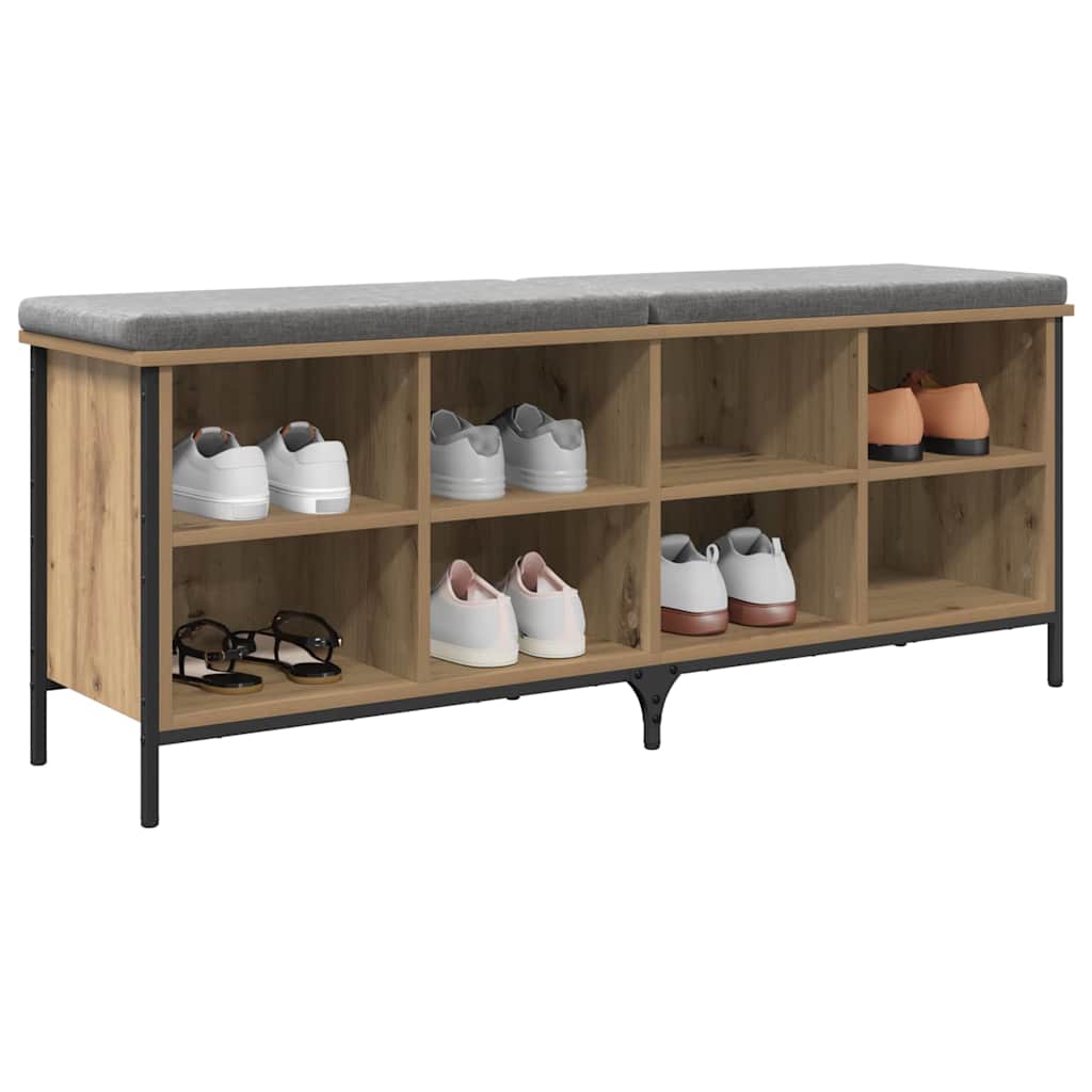 Sko Skap Artisan Eik 131 x 35 x 50 cm Ingeniørtre og jern
