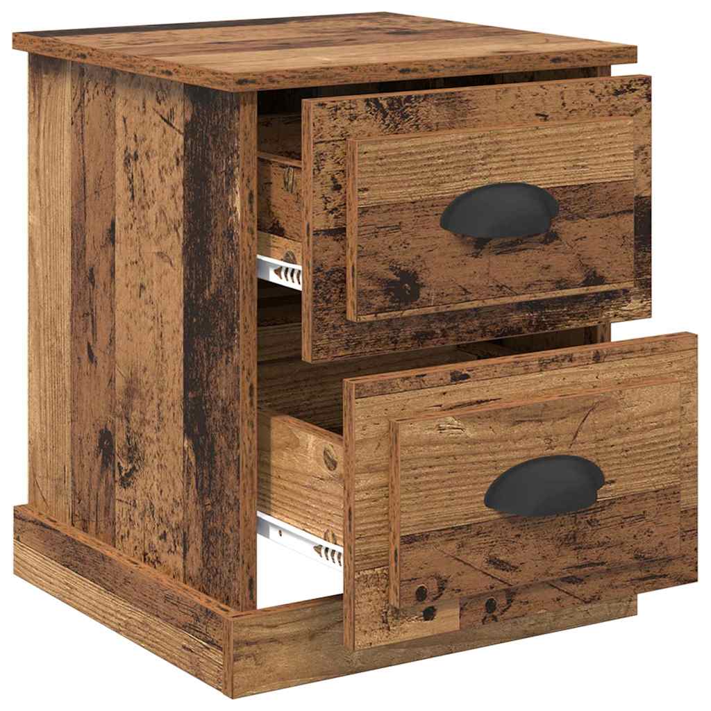 Nattbordskap 2 pcs Gammelt tre 39 x 39 x 47.5 cm Konstruert tre
