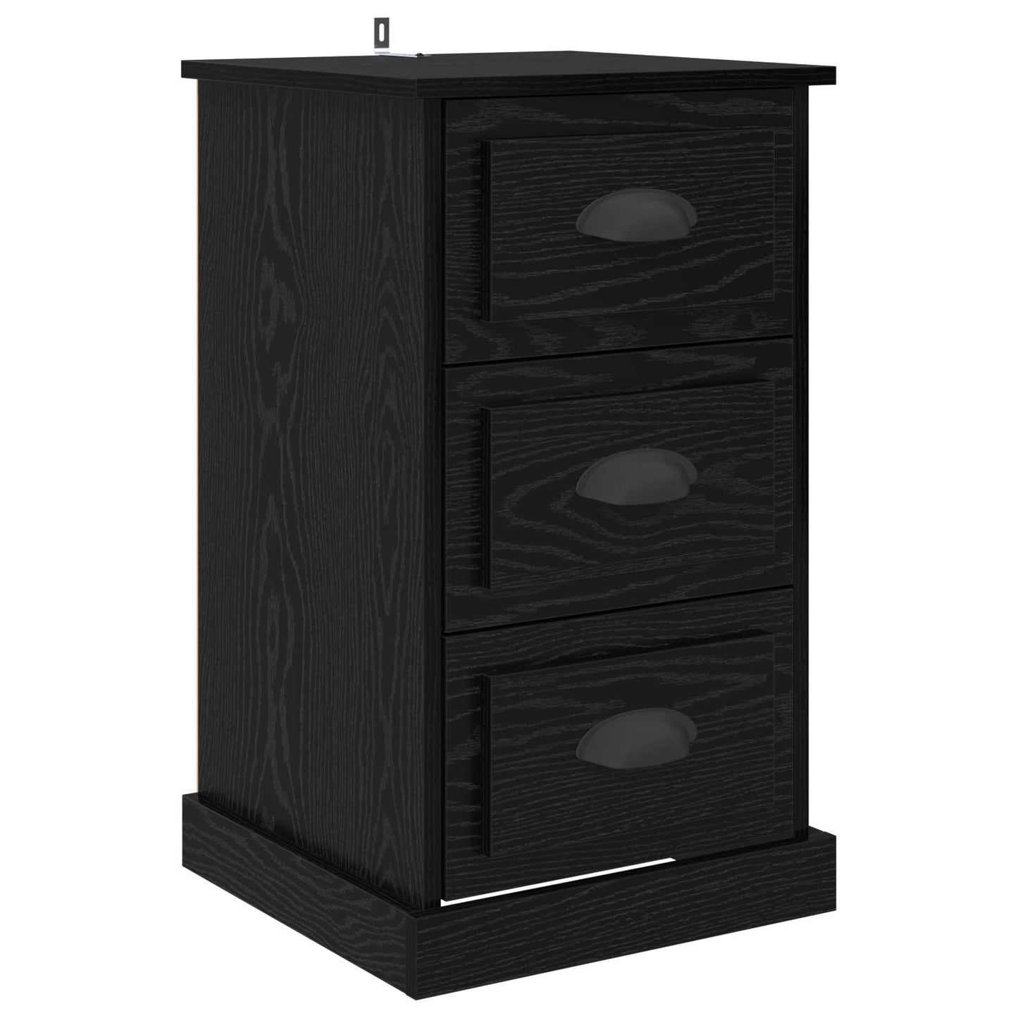 Nattbordskap Svart Eik 39 x 39 x 67,5 cm Konstruert tre