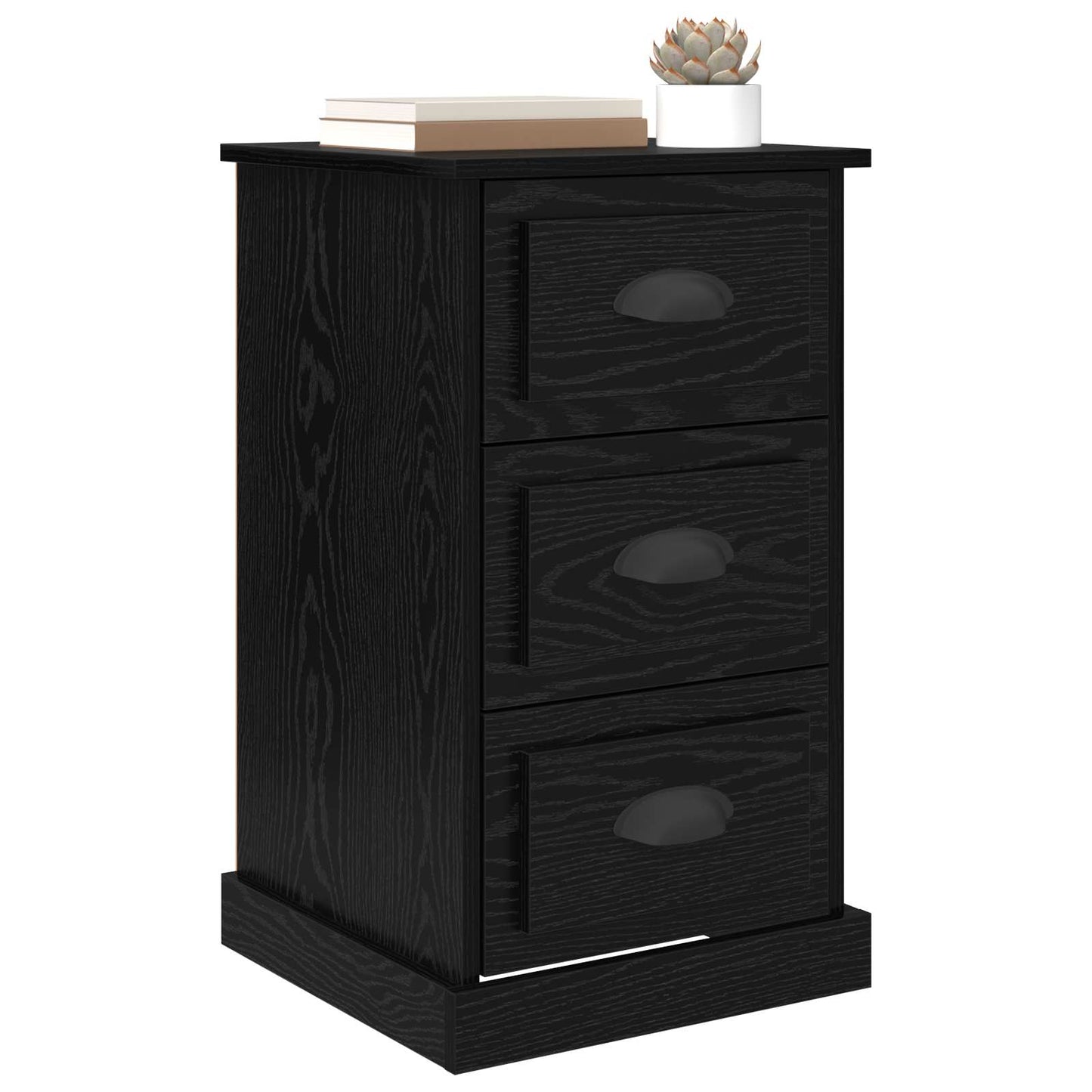 Nattbordskap Svart Eik 39 x 39 x 67,5 cm Konstruert tre